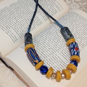 Hand painted Glass Beaded necklace imported beads
